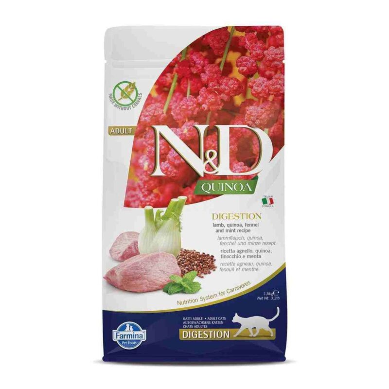 Farmina N&D Quin Cat GF Digestion Lamb Adult, 5kg
