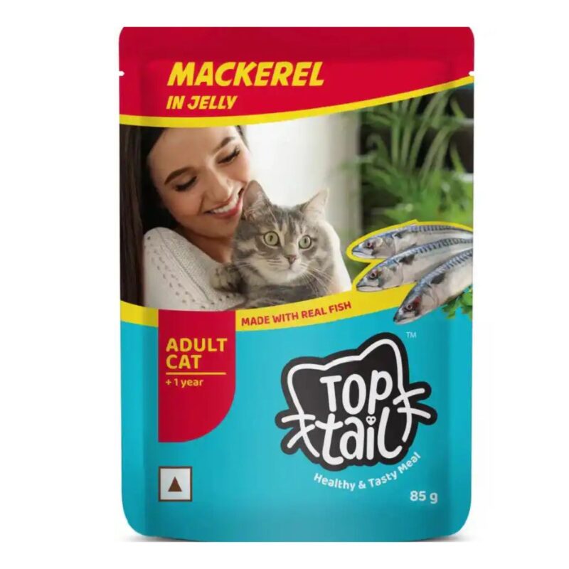 Top tail Adult Mackeral in jelly Wet Food for Cats 85 g