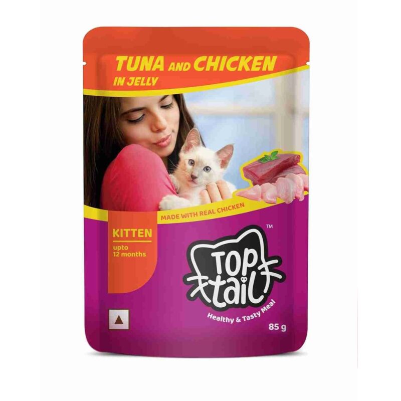 Top tail Kitten Tuna and Chicken Wet Cat Food 85 g