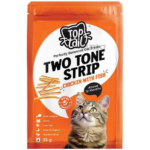Top tail Two Tone Strips Chicken & Fish for Cats, 35g
