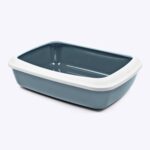 Savic Iriz Litter Tray with Rim for Cats (White Bluestone - 20 x 14 x 5 inches) - Image 5