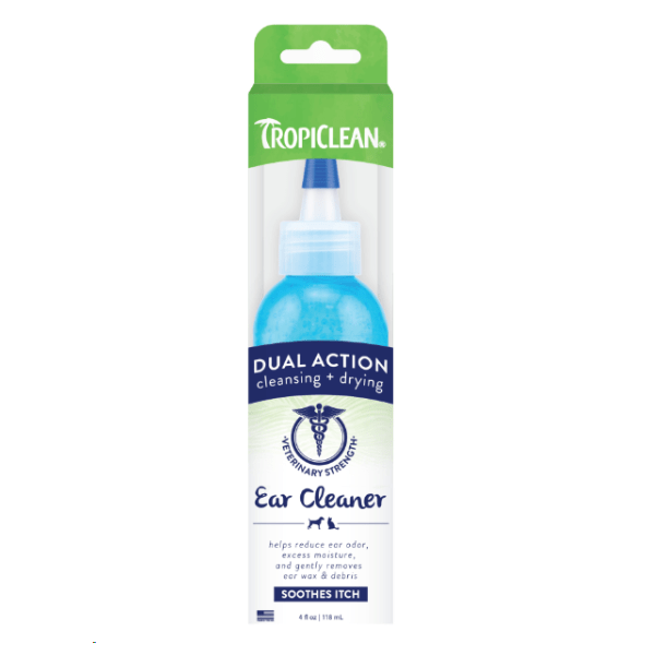 TropiClean Dual Action Pet Ear Cleaner, 118 ml