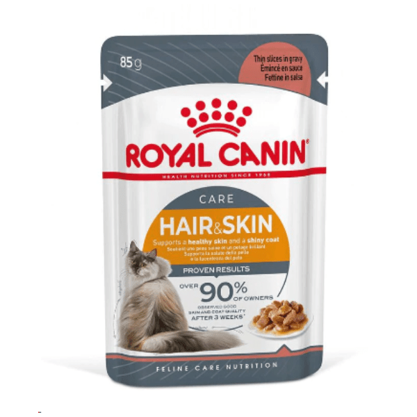Royal Canin Hair & Skin Care Adult Gravy Wet Cat Food, 85g