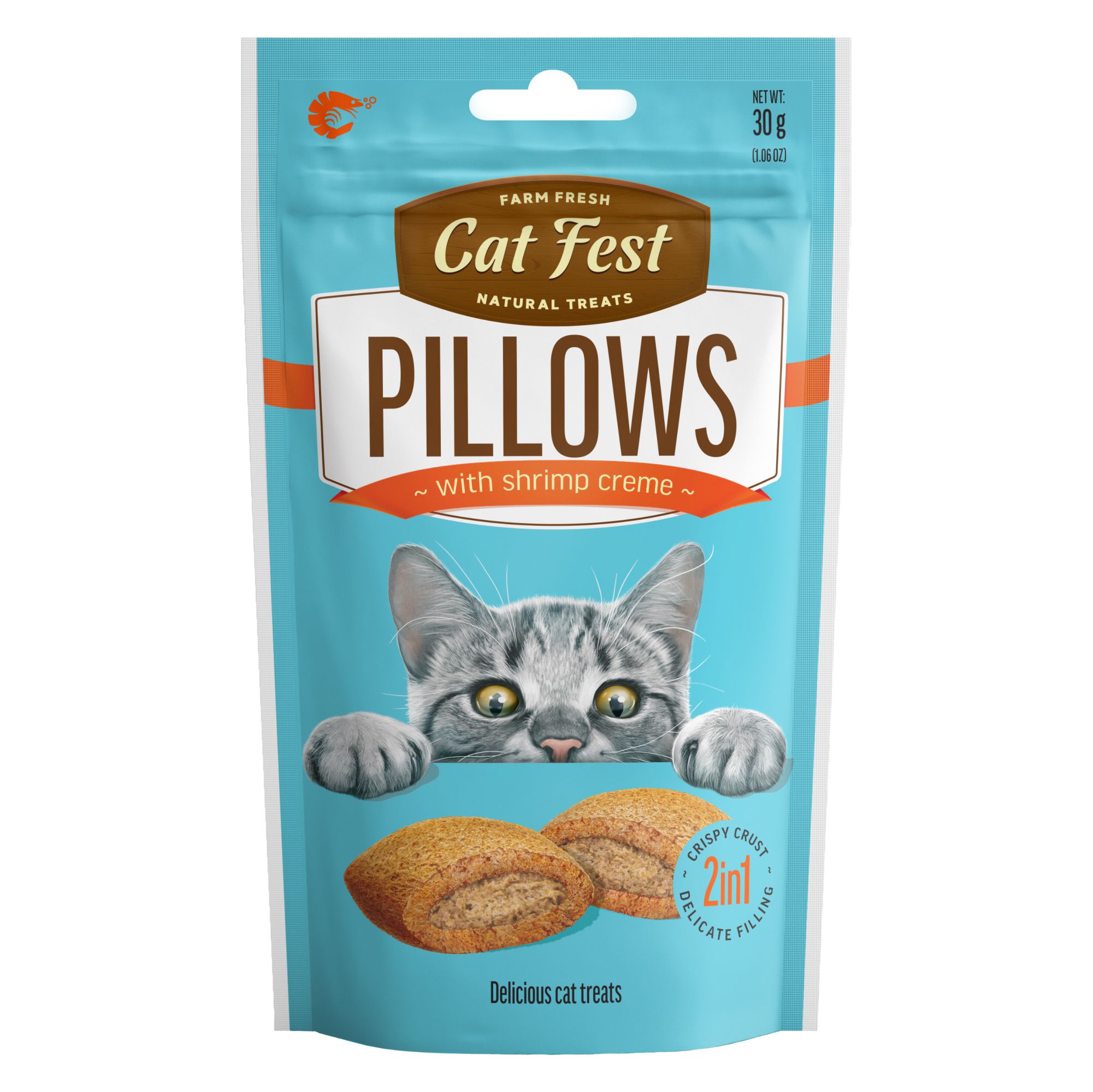 1-10.jpg Catfest Pillows with Shrimp Cream Cat Treats 30g