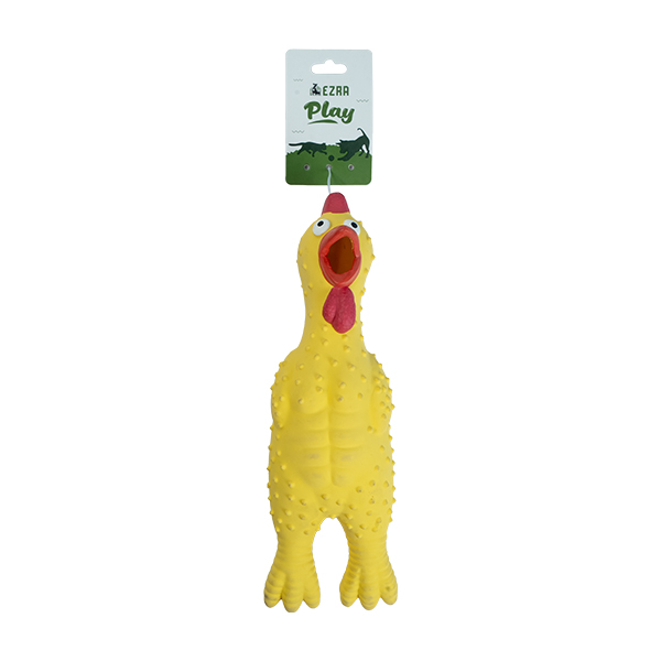 1-18.jpg Ezra Play Latex Squeaky Chicken Cat Toy