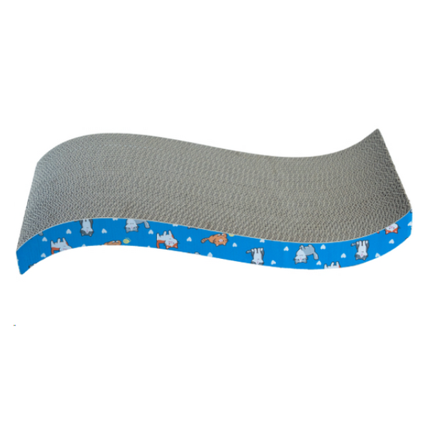 Ezra Wave Cat Scratcher with catnip