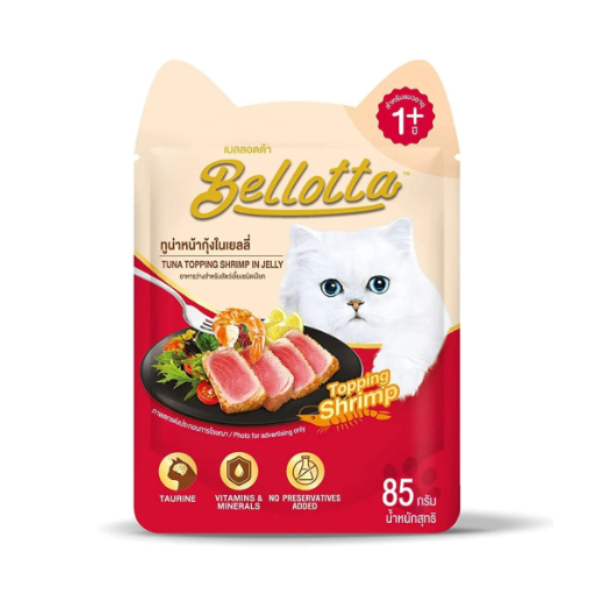 Bellotta Tuna Topping Shrimp In Jelly Wet Cat Food - 85g