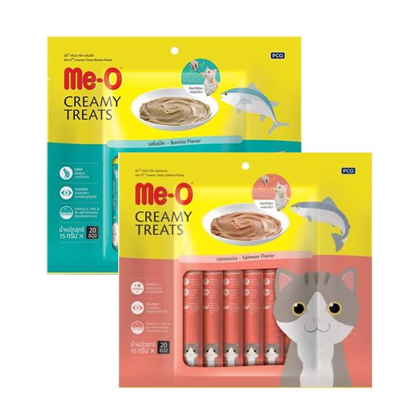 Me O Creamy Salmon and Creamy Tuna Bonito Cat Treat Combo (2 x 300 g)