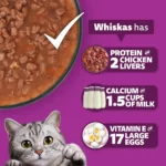 Whiskas Adult Salmon with Gravy Cat Food 85g - Image 4