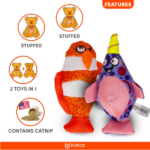 Barkbutler X Fofos Clown & Fish Plush Cat Toy - Image 2