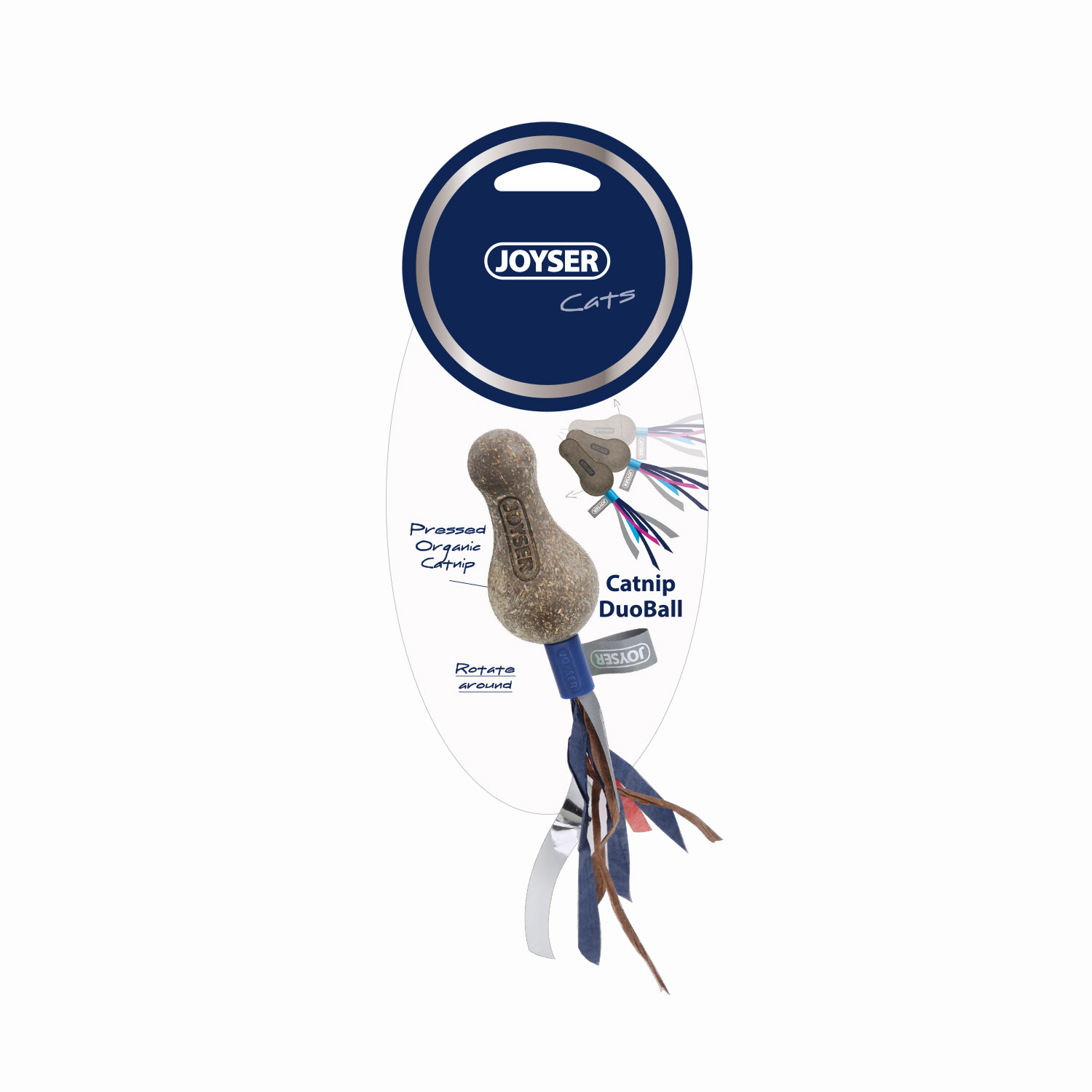 24987.jpg JOYSER Catnip Duoball With Feather Cat Toys - Blue