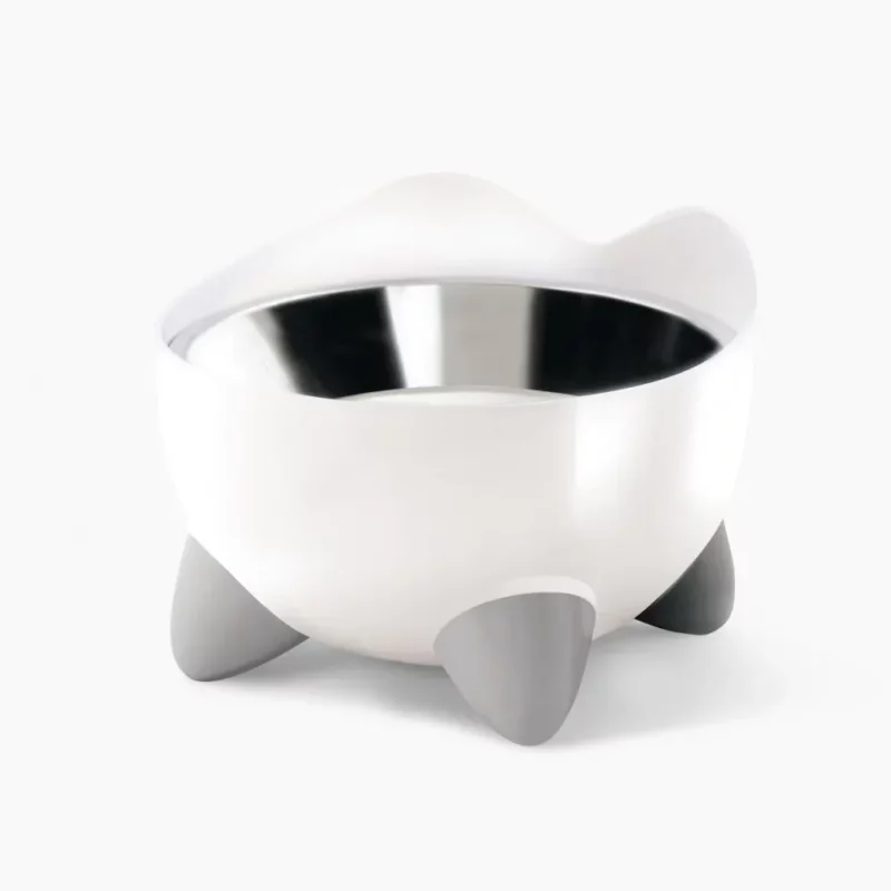 Catit PIXI Elevated Feeding Dish, White Cat bowl