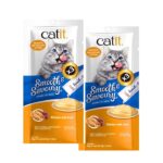 Catit Smooth & Savoury lickable Treats for Cat and kittens, Chicken with Liver, Pack of 2