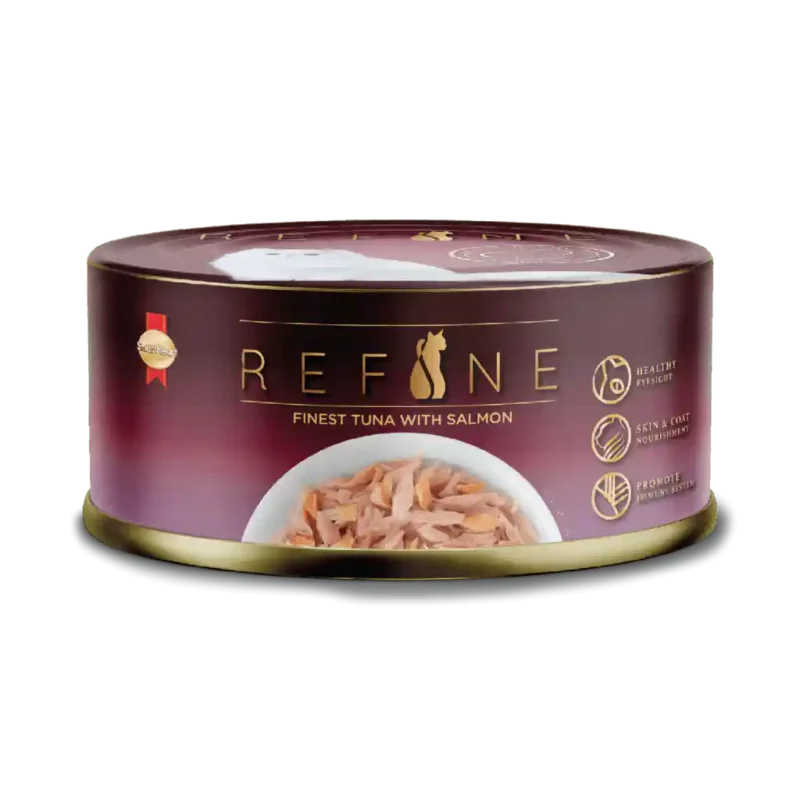 Smart Heart Refine Finest Tuna With Salmon Adult Cat Tin, 80 g