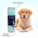 Trimz Quick Dry Absorption Towel for Dogs and Cats (Green) - Image 4