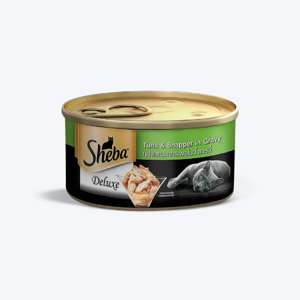 33333-1-1.webp Sheba Deluxe Tuna White Meat & Snapper In Gravy Wet Cat Food - 85g - Image 1