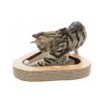 Trixie Scratching Cardboard with Balls, Catnip, 36 x 5 x 36/36 cm, Grey
