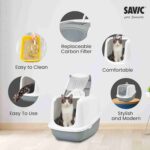 Savic Nestor Jumbo Cat Litter Box - Cold Gray - Image 9