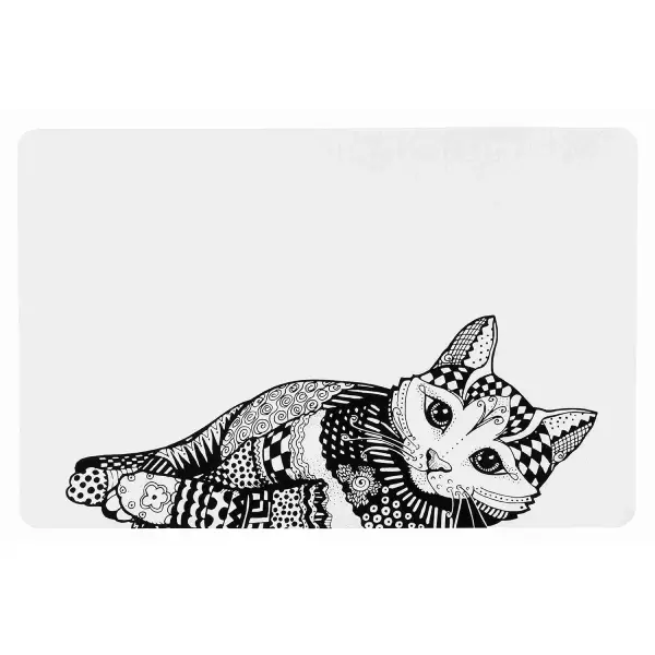 Trixie Zetangle Place Mat White - Black 44 x 28 Cm