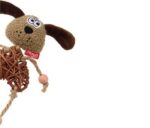 Gigwi Eco Line Dog Catch And Scratch With Catnip Rattan-Wood-Plush Toy for Cats - Image 3