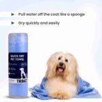 Trimz Quick Dry Absorption Towel for Dogs and Cats (Blue) - Image 3