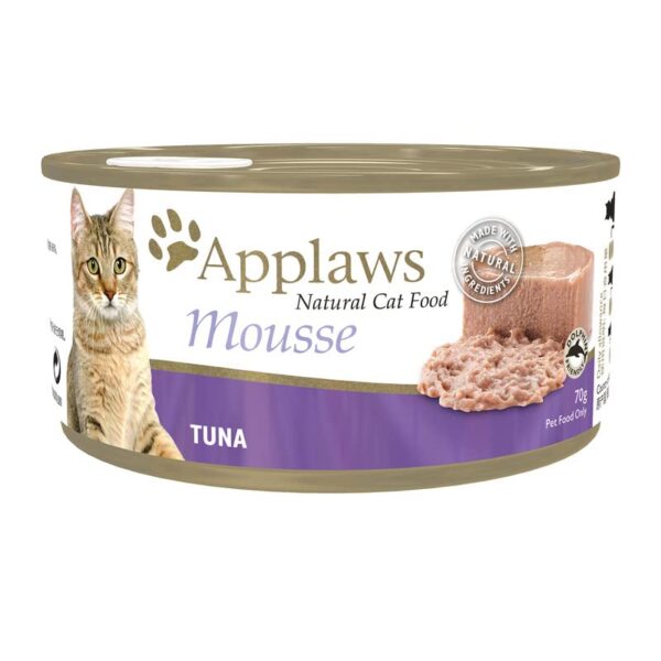 Applaws Plain Tuna Mousse Tin Wet Cat Food, 70g