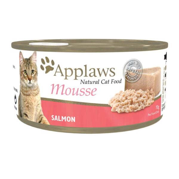 Applaws Plain Salmon Mousse Tin Wet Cat Food, 70g