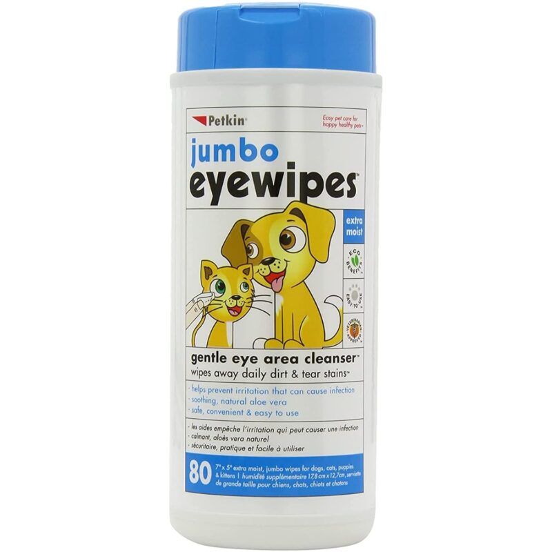 Petkin Jumbo Eyewipes (80 Counts)