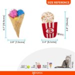 Barkbutler x Fofos Popcorn & Cone Plush Cat Toy - Image 3
