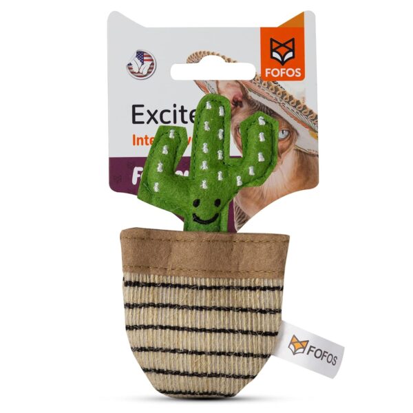 Barkbutler X Fofos Cactus Interactive Cat Toy