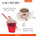 Barkbutler X Fofos Yummy Diet Ice-Cream & Coffee Plush Cat Toy - Image 2