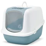 Savic Nestor Jumbo Cat Litter Box - White Bluestone