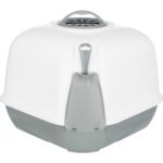 Trixie Maro Corner Litter Tray With Hood, 60 x 43 x 52 cm (Light Grey Granite) - Image 3