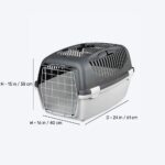 Trixie Capri 3 Open Top Carrier for Dog and Cat, Grey (24L x 16W x 15H Inch) - Image 4