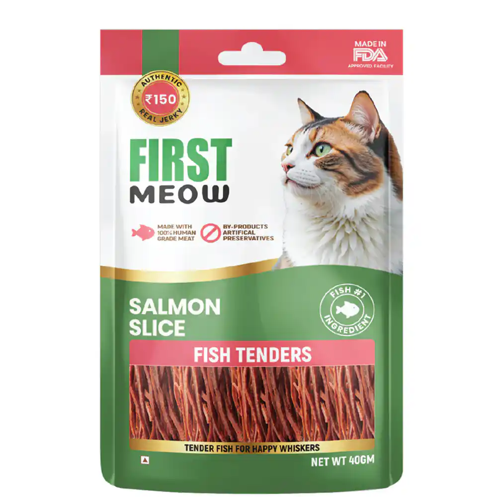 7SXUM7pfs-product.webp First Meow Salmon Slice Jerky Cat Treat, 40g