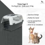 Trixie Capri 3 Open Top Carrier for Dog and Cat, Grey (24L x 16W x 15H Inch) - Image 3