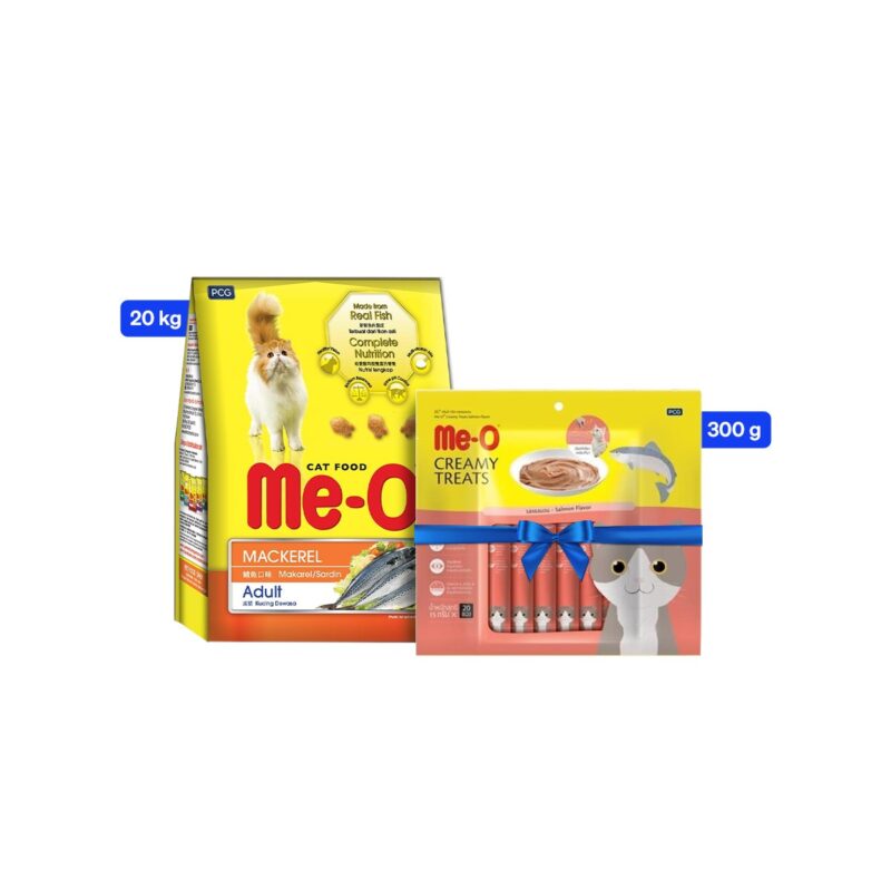 Me O Dry Young Adult Cat Food Mackerel Flavor - 20 Kg + Treat