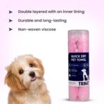 Trimz Quick Dry Absorption Towel for Dogs and Cats (Pink) - Image 3