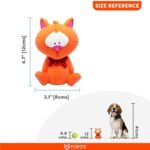 Barkbutler x Fofos Latex "Cat" Squeaky Cat Toy - Orange - Image 3