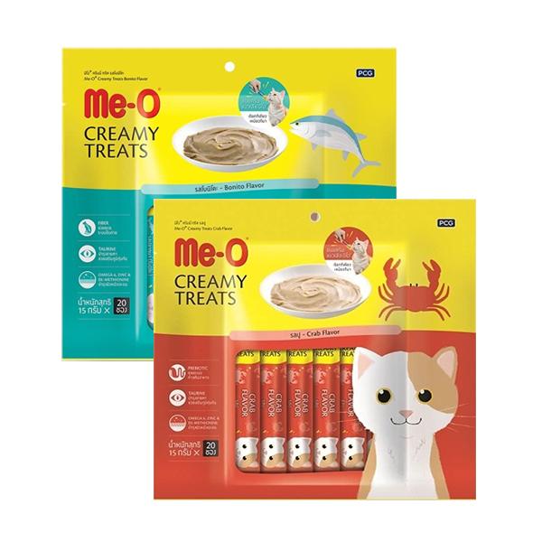 Me O Creamy Crab and Creamy Tuna Bonito Cat Treat Combo (2 x 300 g)