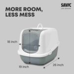 Savic Nestor Jumbo Cat Litter Box - Cold Gray - Image 12