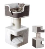 Trixie Cat Tree Ava XXL Scratching Post and Tower (86cm, White/Grey) - Image 3