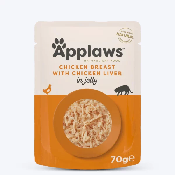 Applaws Tender Chicken Breast with Liver in Jelly Wet Cat Food, 70g