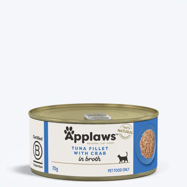 Applaws Tuna Fillet with Crab Natural Wet Cat Food, 70 g