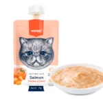 Wanpy Tasty Meat Paste Cat Treats with Salmon Chicken and Carrot Flavor, 90g - Image 2
