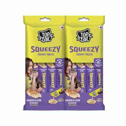 Top Tail Creamy Cat Treats Chicken and Liver 60g