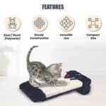 Trixie Scratching Board On A Roll Sisal Rug/Plush for Cats (15x35 cm, Natural/Black) - Image 2
