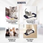Trixie Scratching Board On A Roll Sisal Rug/Plush for Cats (15x35 cm, Natural/Black) - Image 3