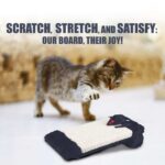 Trixie Scratching Board On A Roll Sisal Rug/Plush for Cats (15x35 cm, Natural/Black) - Image 4