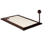 Trixie Scratching Mat with Toy for Cats, Sisal Rug/Plush (70x45 cm, Natural/Brown) - Image 2